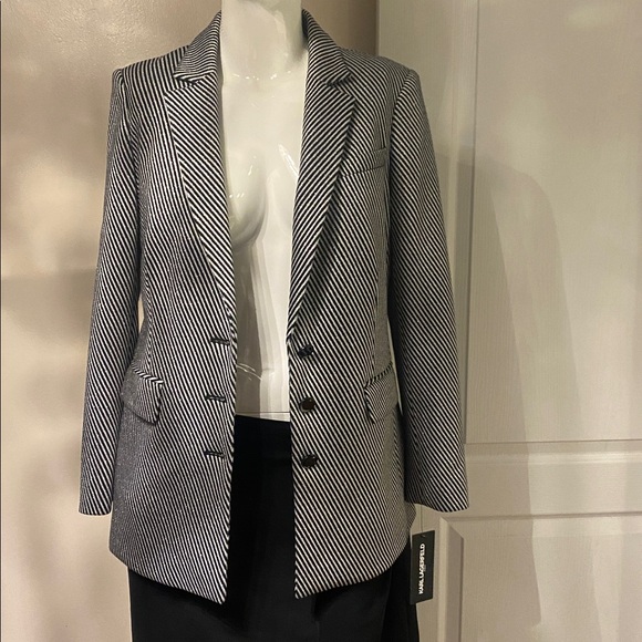 Ralph Lauren Other - Karl lagerfeld Black and White Pinstripe Blazer 12